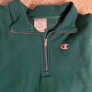 Men’s Champion 1/4 zip green